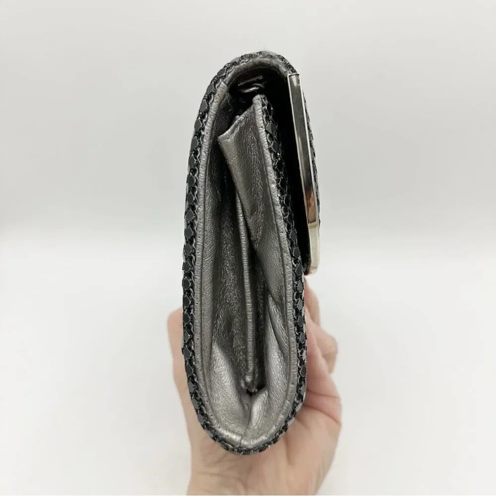 Marlo Vintage 80’s/90”s Black Mesh Clutch Evening Bag w/Convertable Chain‎